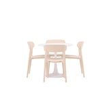 Hamden, Åstol Rund matgrupp Beige, Vit, ⌀80