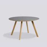 CPH 25 Ø120 × H73 cm Matbord Grey – linoleum, massiv ek med vattenbaserad lack