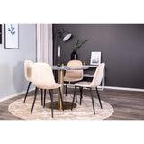 Estelle, Polar Rund matgrupp Beige,Svart, Guld, Mörkgrå, ⌀106