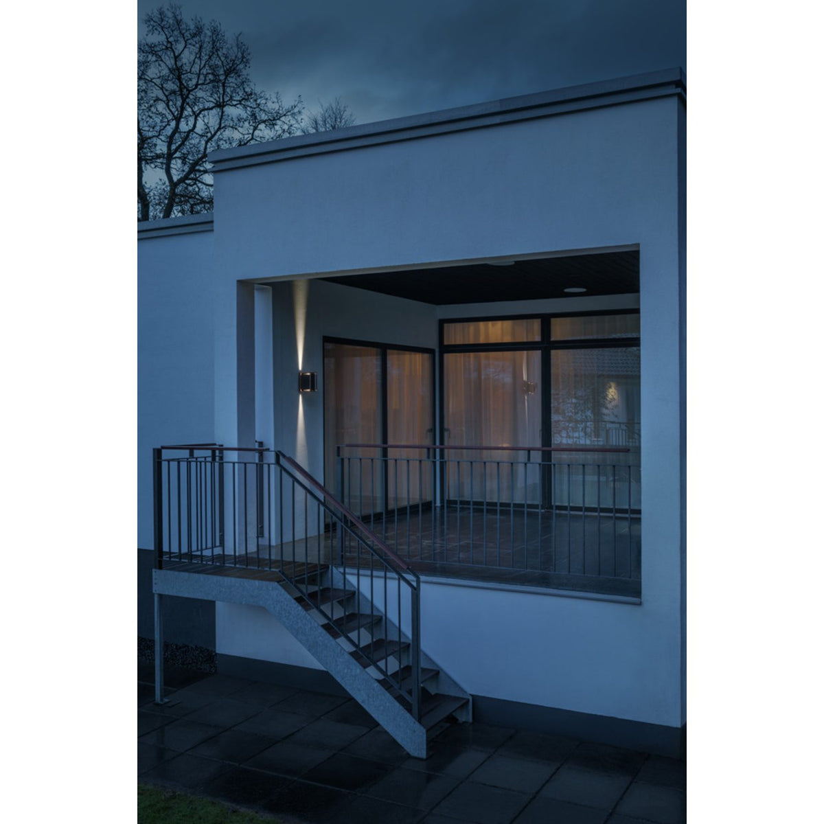 Vale 2x5W LED Koppar Vägglampa Ute Svart