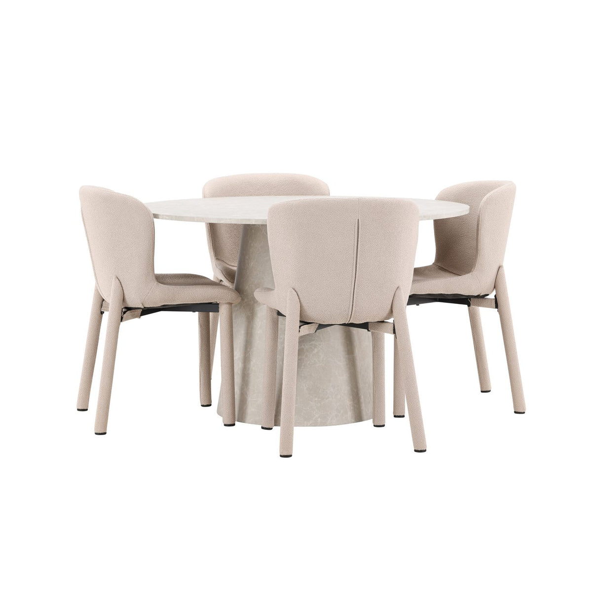 Lanzo, Astoria Runt matgrupp Beige, Beige, 4st