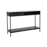 Regal Konsollbord Svartlackad Askfaner