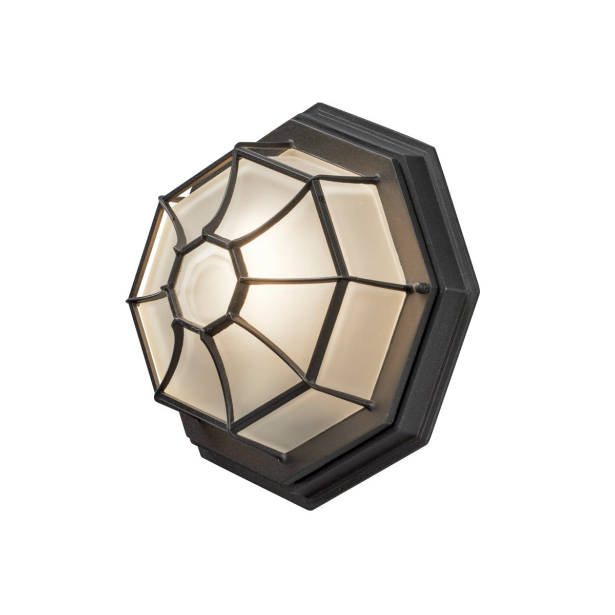 Budget Plafond E27 Vägglampa Ute Mattsvart