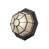 Budget Plafond E27 Vägglampa Ute Mattsvart