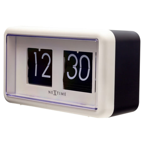Flip clock 24hr 18 cm Bords-/Väggklocka Vit