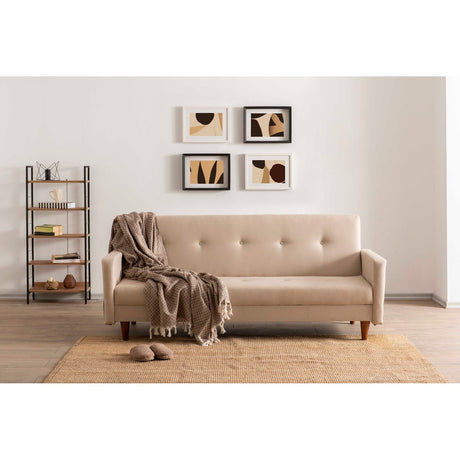 Manila (200 x 83 x 75 cm) Creme 3-sits bäddsoffa