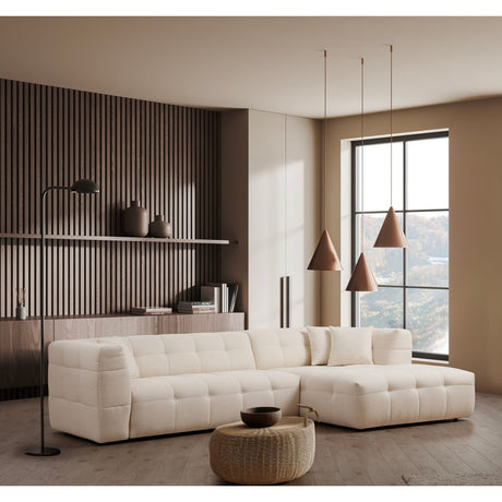 Vaduz Corner (300-150 x 100 x 72 cm) Beige Hörnsoffa Höger