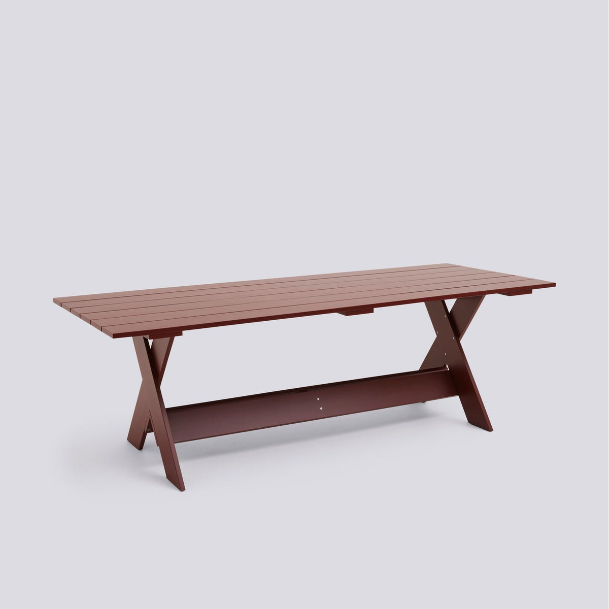 Crate L230 × B89,5 × H74,5 cm Matbord Iron red – massiv furu med vattenbaserad lack