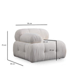 Colombo 3 (290-160 x 95 x 75 cm) Hörnsoffa Vit