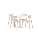 Hamden, Ursholmen Rund matgrupp Beige, Vit, ⌀80