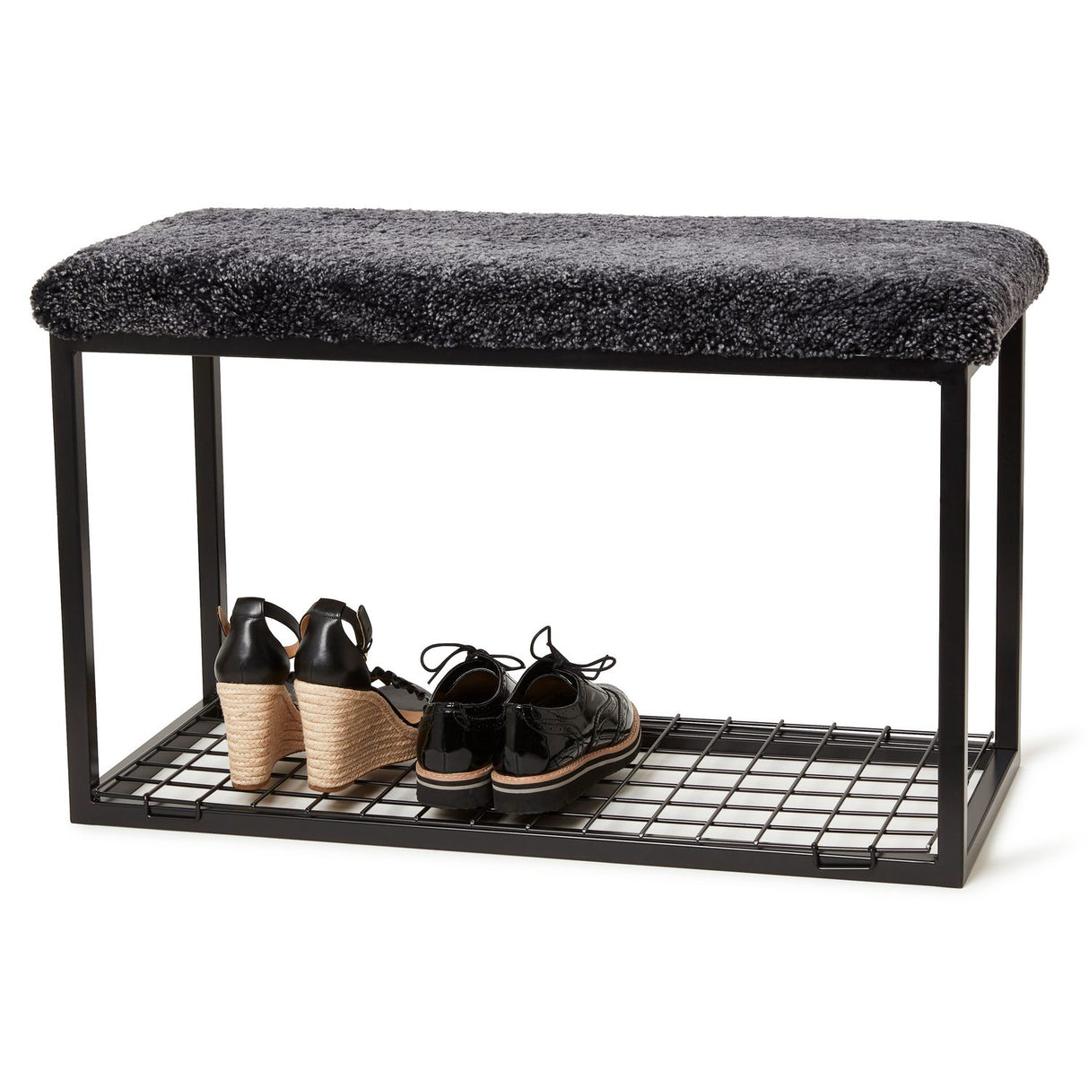 Palle L Bänk Dark Grey/Black