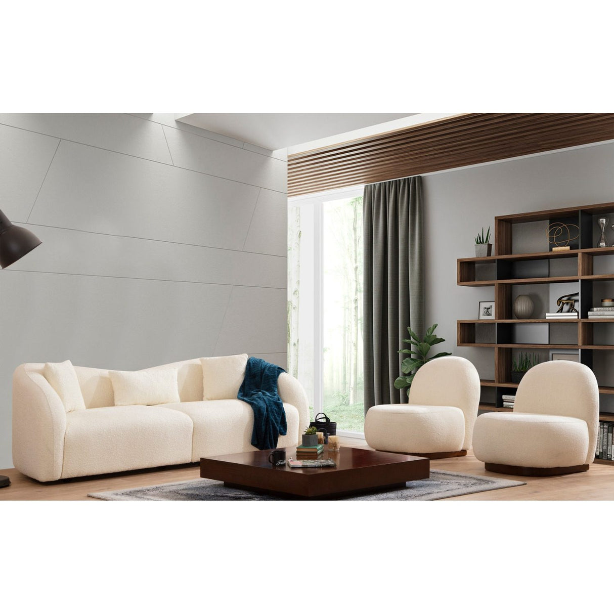 Tbilisi (236 x 76 x 91 cm) Creme 3-sitssoffa