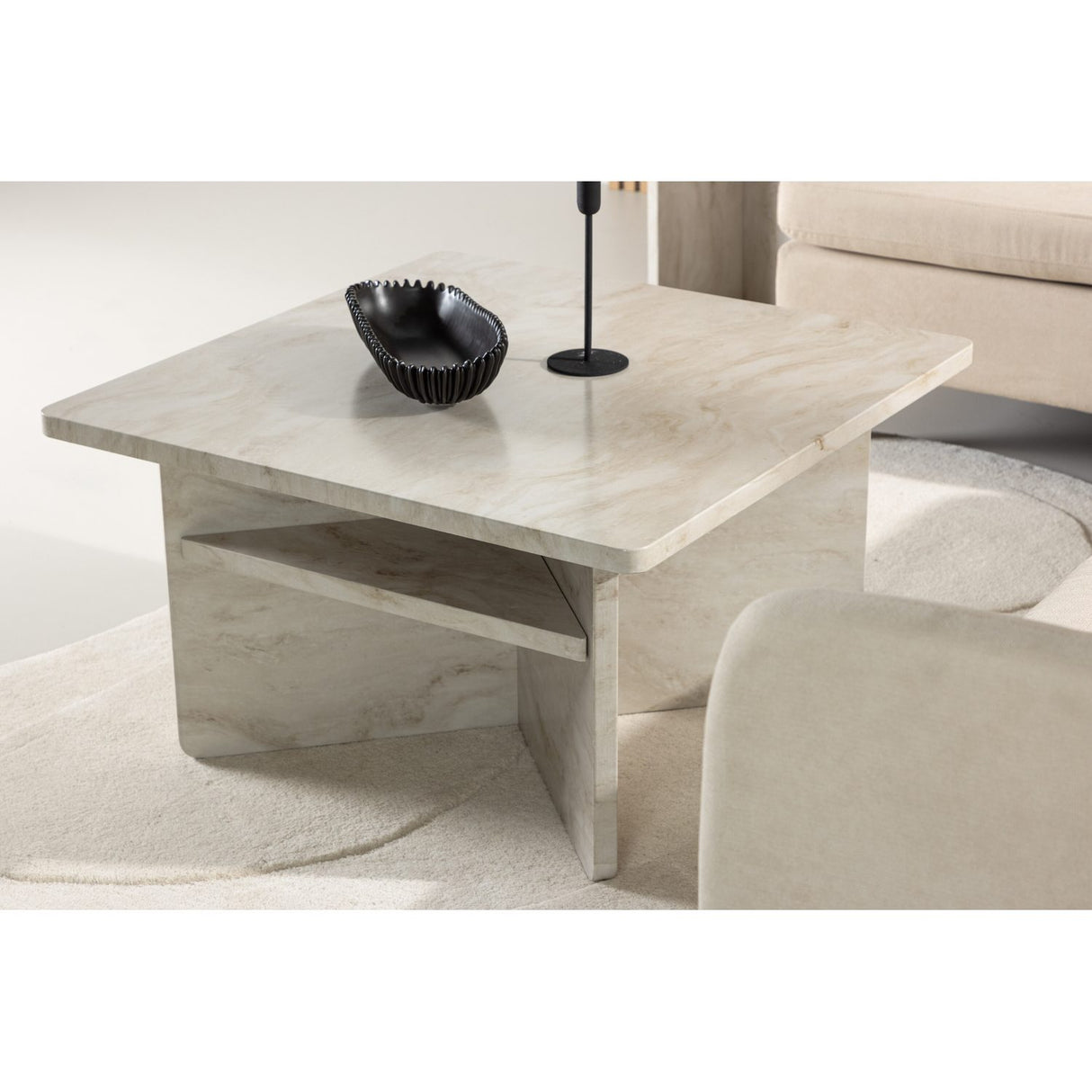 Ålesund Soffbord Beige, 75 x 75