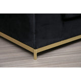 Line med sidobord (320 x 102 x 84 cm) Svart Guld 4-sitssoffa