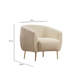 Lisbon Cream Bouclette (70 x 82 x 80 cm) Cream Öronlappsfåtölj