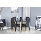 Plaza, Slim Rund matgrupp Svart, Svart, 4st