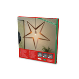 Hängande Metall Svart Textilkabel Julstjärna Inne Vit, 80 cm