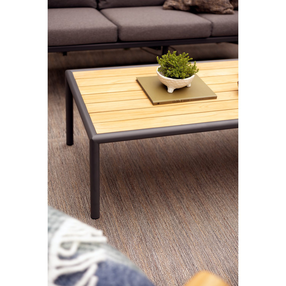 Gordon Soffbord 140x65 cm Antracit/Teak