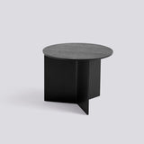 Slit runt Ø45 × H35,5 cm Sidobord Black – ekfaner med vattenbaserad lack