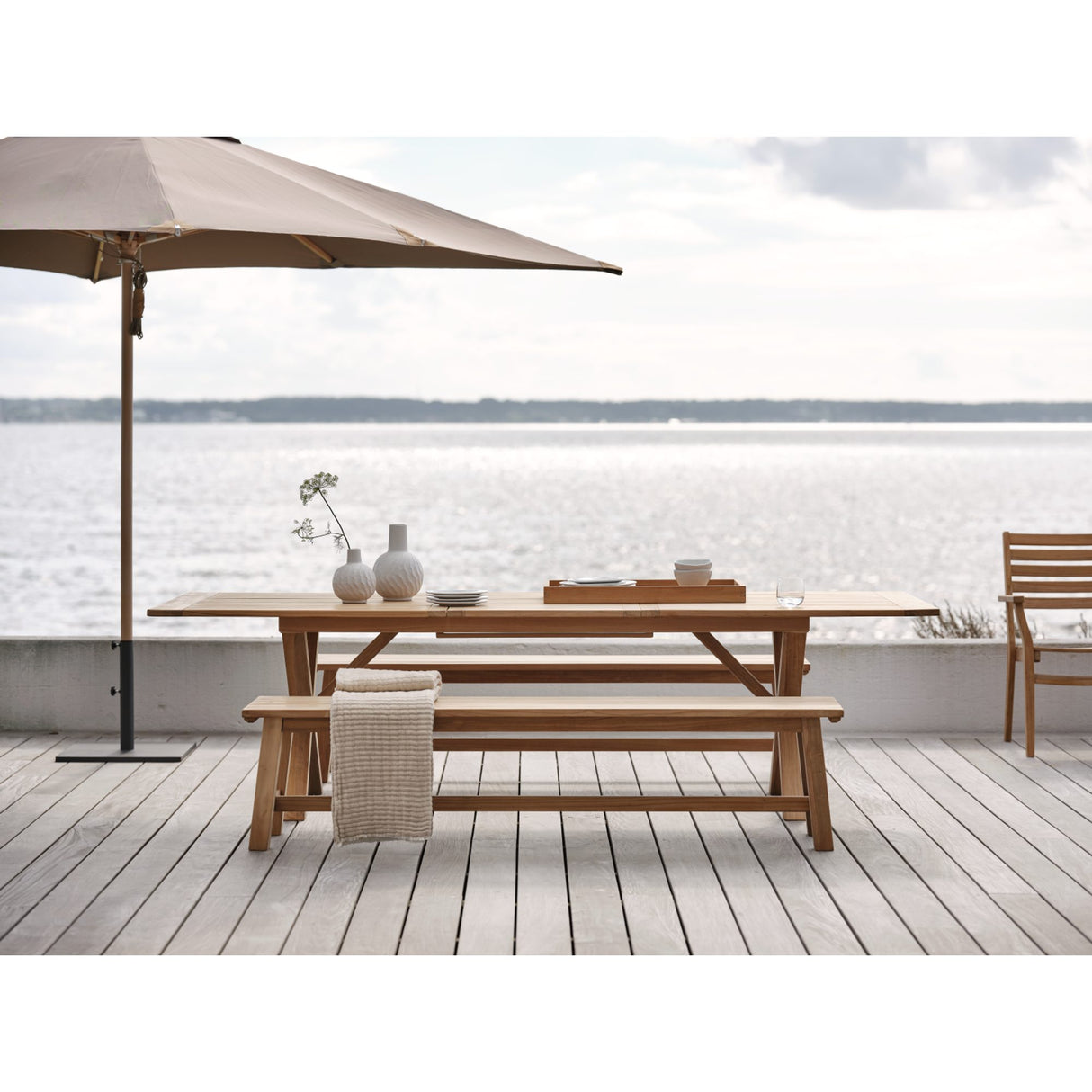 Como Parasoll 3x3m Natur/Taupe