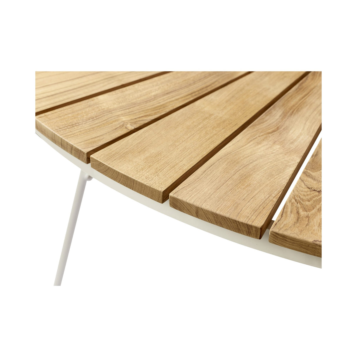 Ellen Trädgårdsbord i Teak och Aluminium 110 cm, Vit