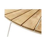 Ellen Trädgårdsbord i Teak och Aluminium 110 cm, Vit
