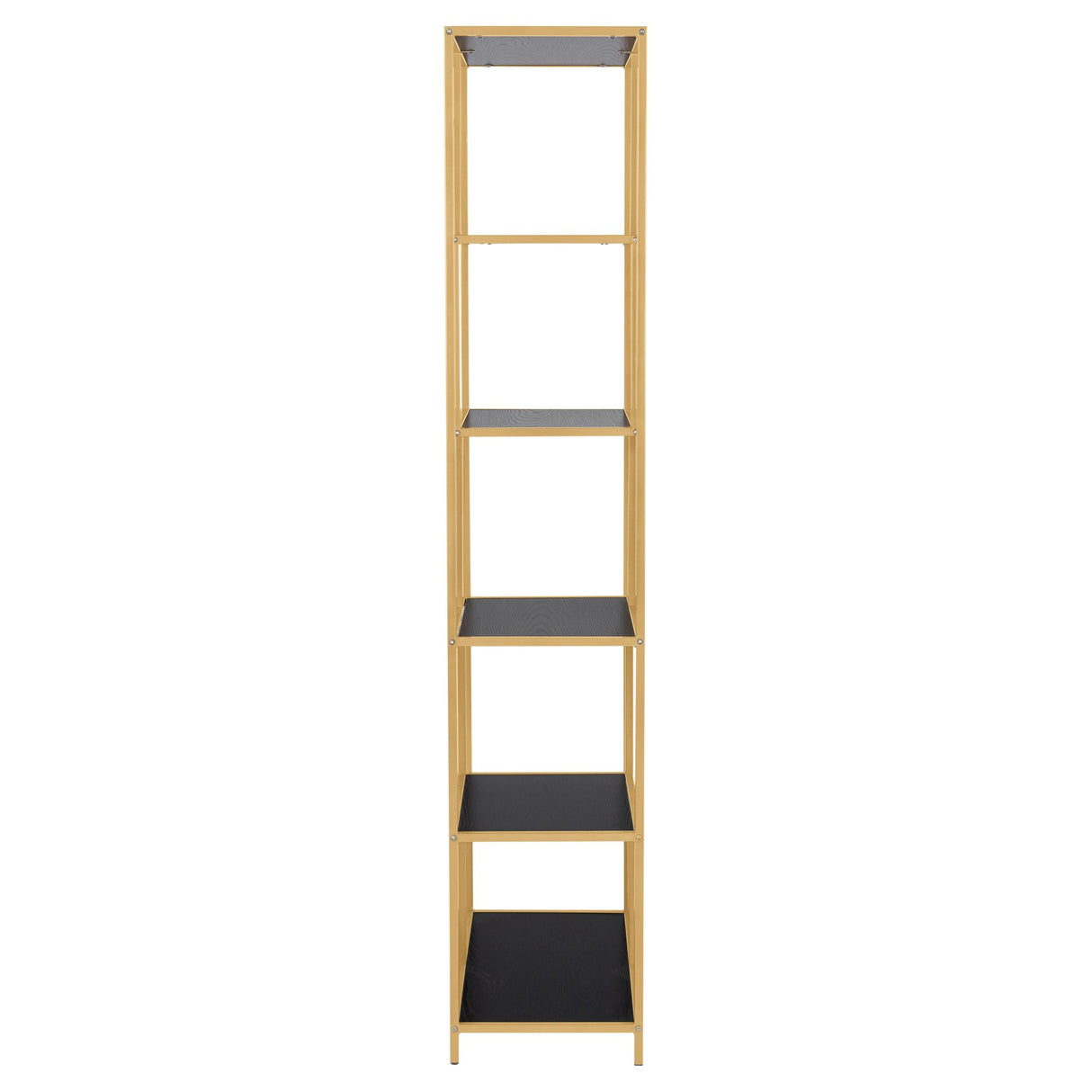 Seaford Bokhylla Asymmetrisk 185x77x35 cm Svart