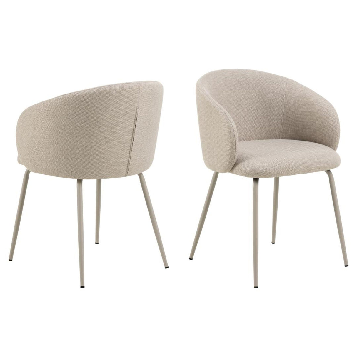 Chaumont Matstol med Armstöd Basel tyg Beige/Grå