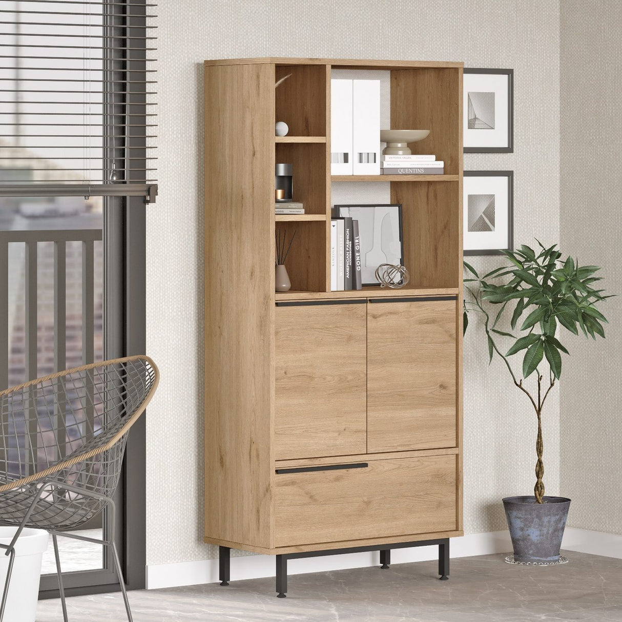 Paramaribo Cabinet (74,8 x 161,6 x 35,5 cm) Valnöt Förvaringsskåp