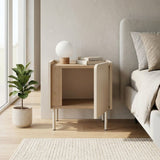 Lucile (45,5 x 47,8 x 35 cm) Nattduksbord Naturlig ek sandsten