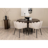 Stone, Limhamn Rund matgrupp Beige,Svart, Svart, mocka, ⌀120