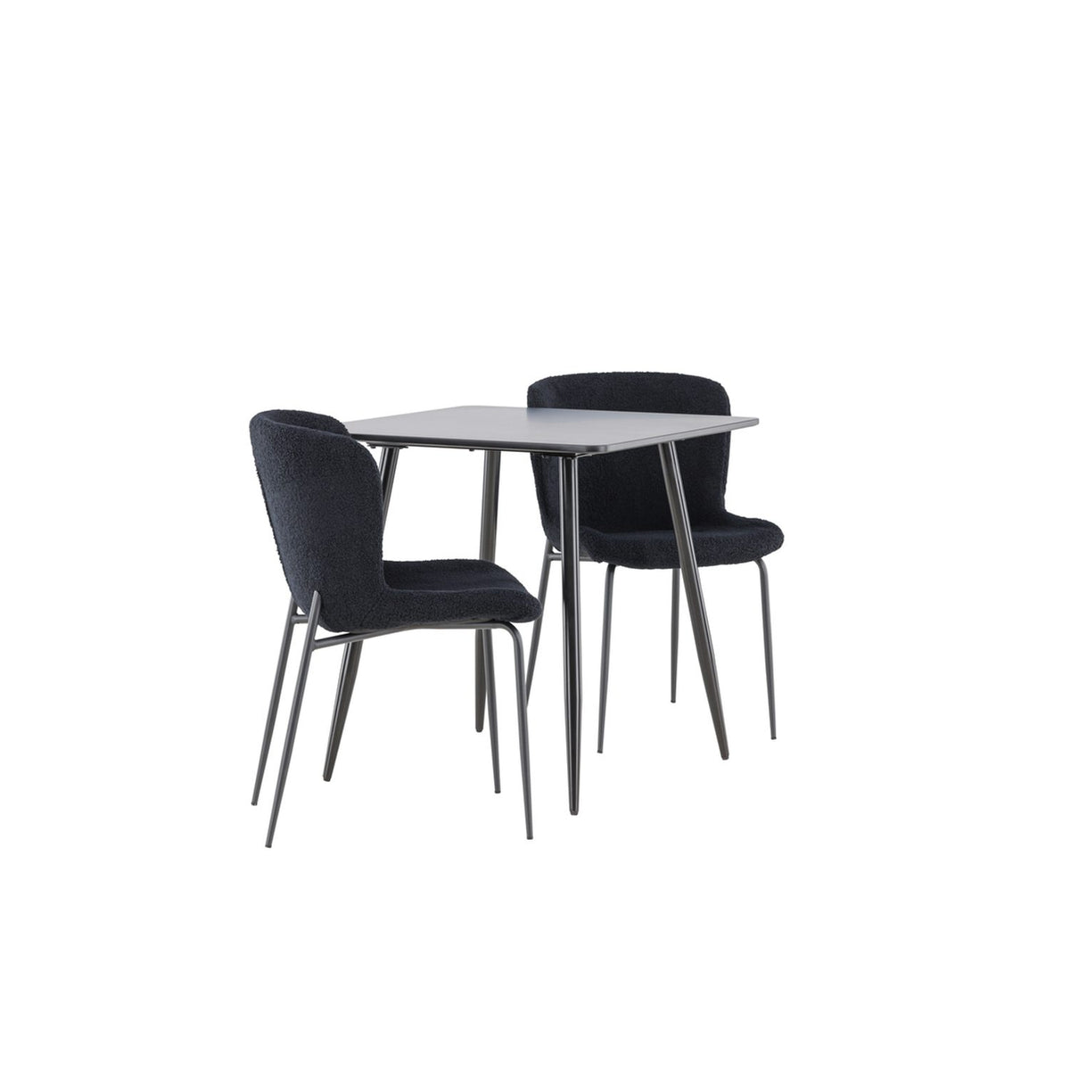 Polar, Modesto Rektangulär matgrupp Svart, Svart, 75 x 75