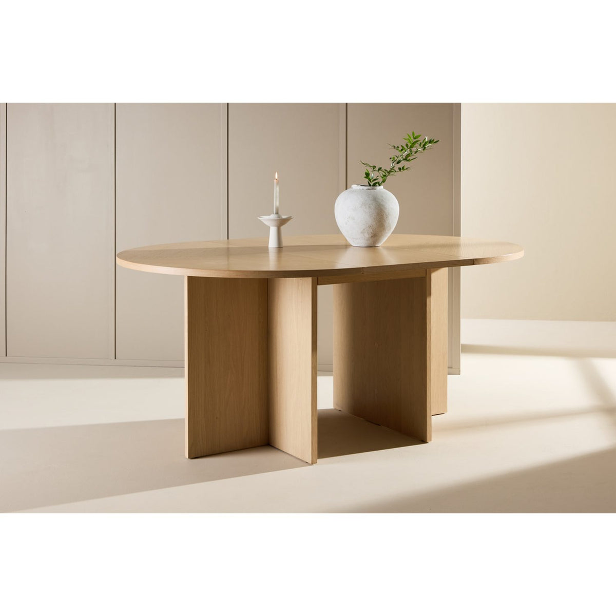 Strada Rektangulärt matbord Vitlasyr, MDF, ⌀120