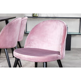 Dipp, Velvet Rektangulär matgrupp Svart,Dammrosa, Svart, 180 x 90