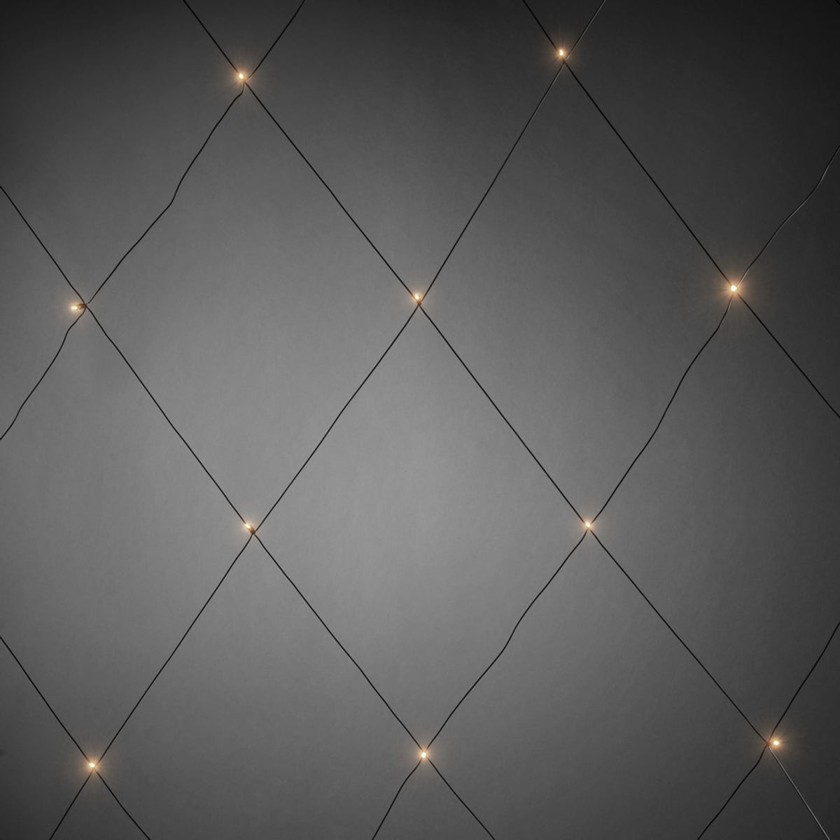 Nät LED Svart kabel 24V/IP44 Ljusslinga Ute 1x1m, Varmvit