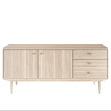 Sideboard Nr.420 2st Trädörrar 3st Lådor 186x80 cm Vitoljad Ek