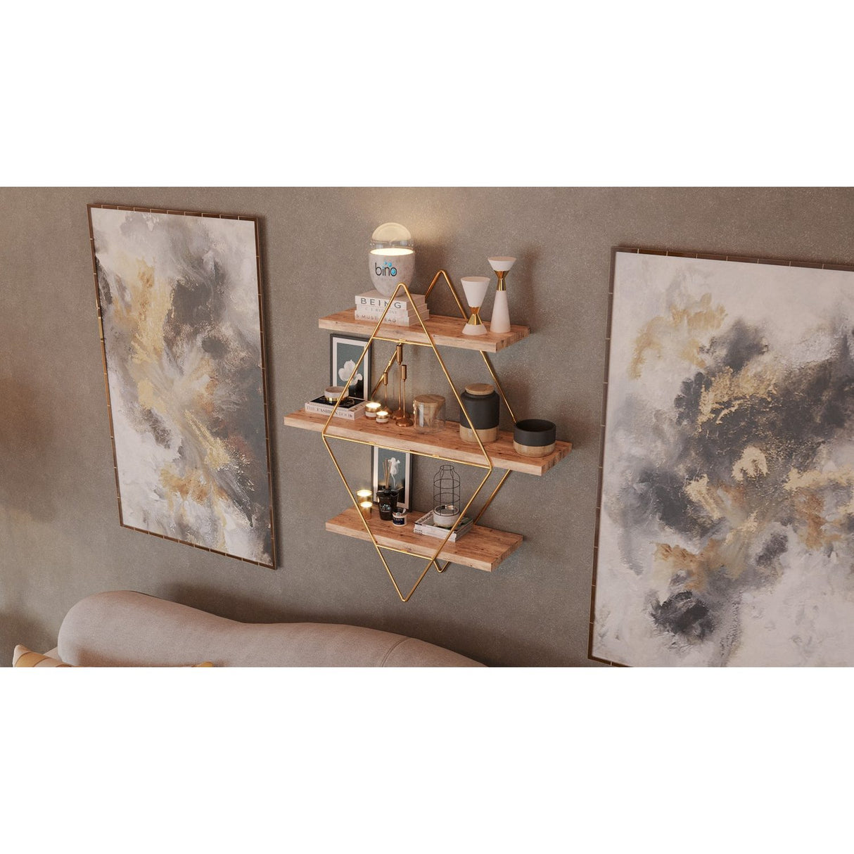 Belos Gold / Brown Vägghylla