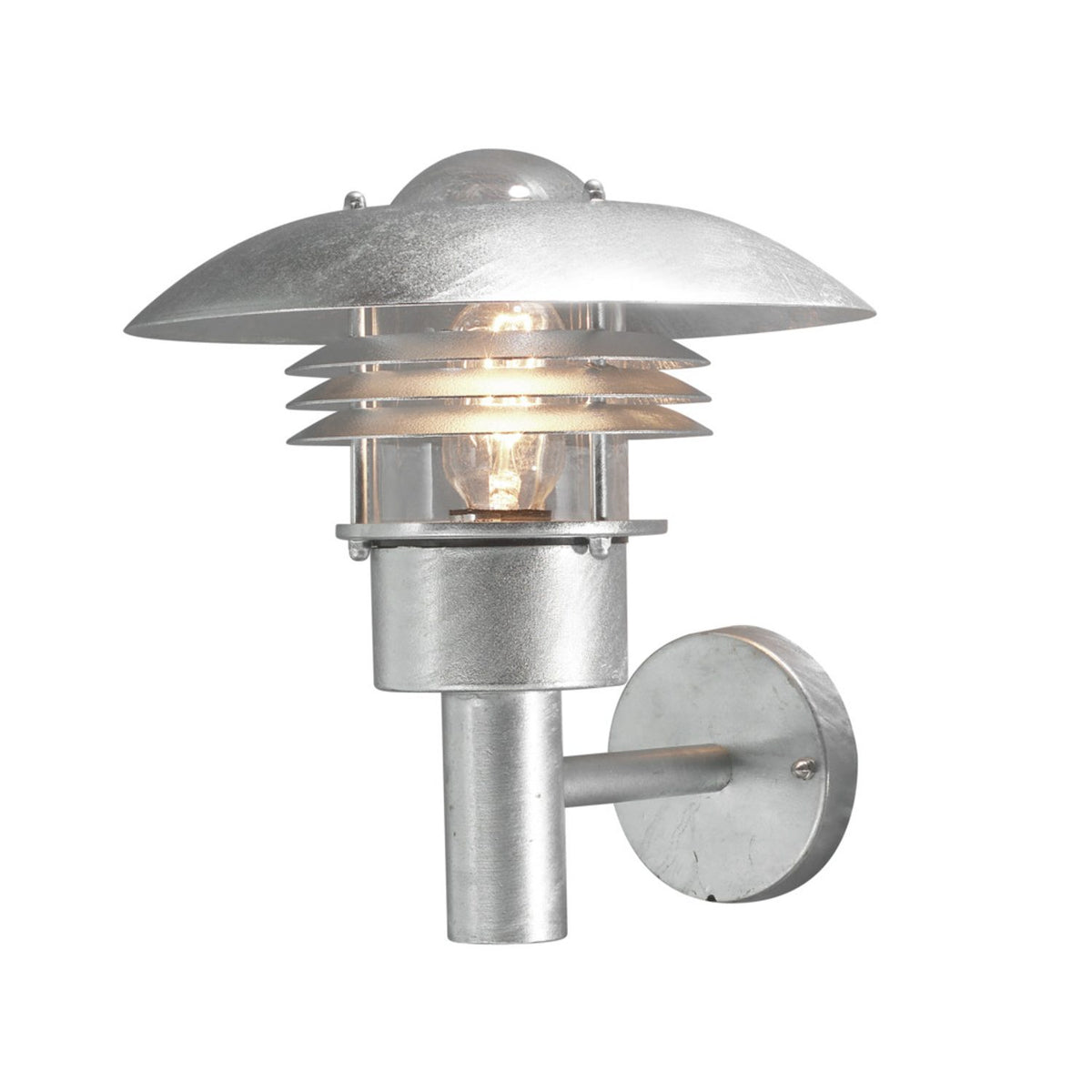 Modena E27 Galvaniserad Vägglampa Ute