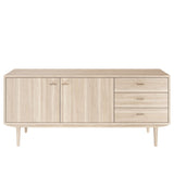 Sideboard Nr.420 2st Trädörrar 3st Lådor 186x80 cm Vitoljad Ek