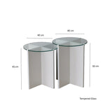 Lily (45 x 55 x 13 cm) Satsbord (2 delar) Vit