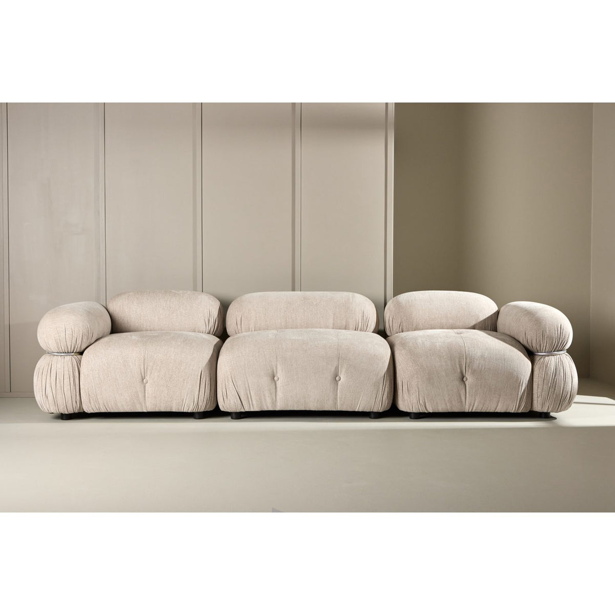 Mika 3-sitssoffa Beige, Silver