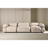 Mika 3-sitssoffa Beige, Silver