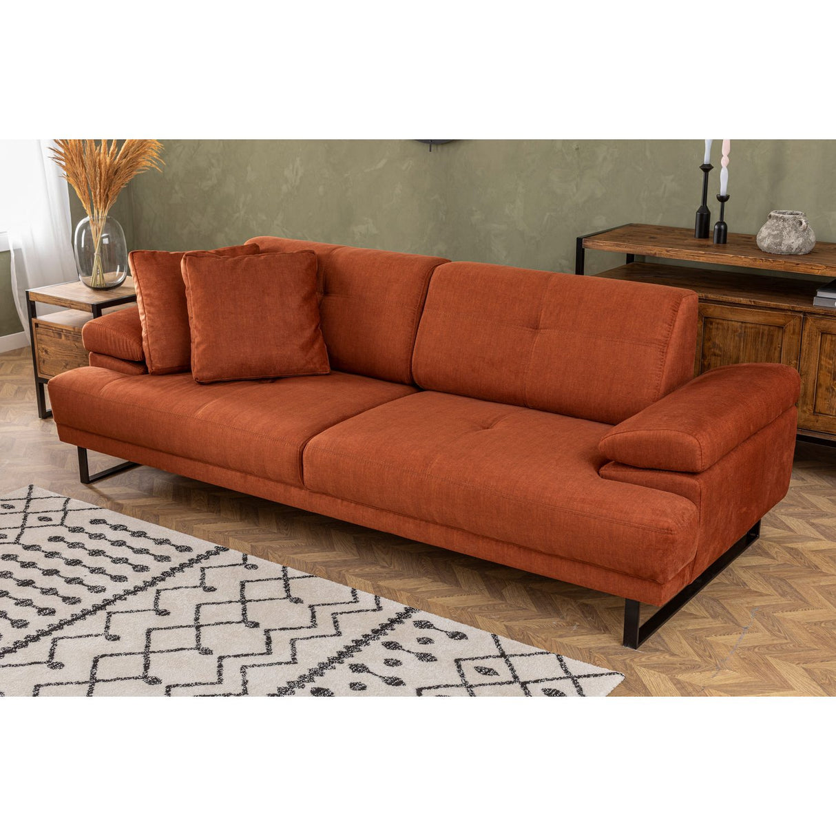 Quito (239 x 99 x 83 cm) 3-sits bäddsoffa Orange
