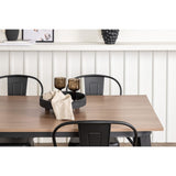 Tempe, Tempe Rektangulär matgrupp Svart, Valnöt, 140 x 80