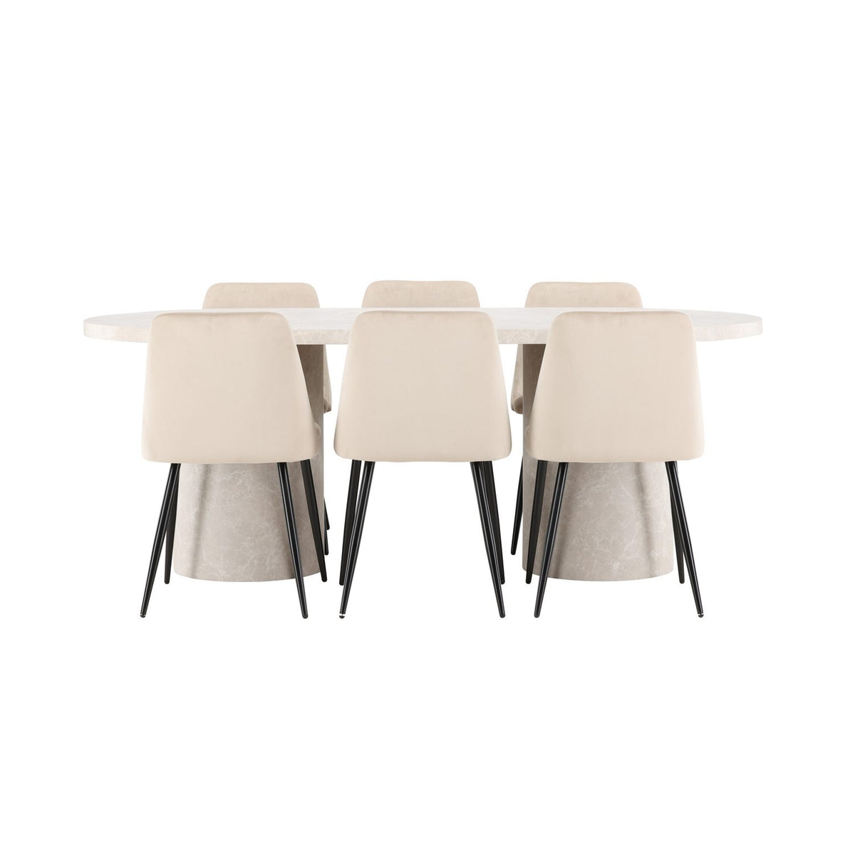 Narvik, Night Oval matgrupp Beige, Svart, Beige, 200 x 100