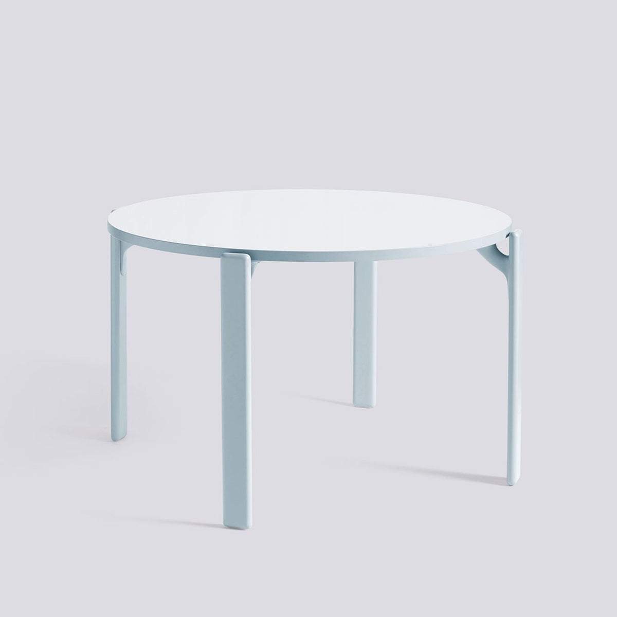 Rey Ø128 × H74,5 cm Matbord Gull, Slate blue – bok med vattenbaserad lack
