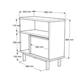 Aşgabat sidobord (60 x 25,5 cm) Sidobord Vit