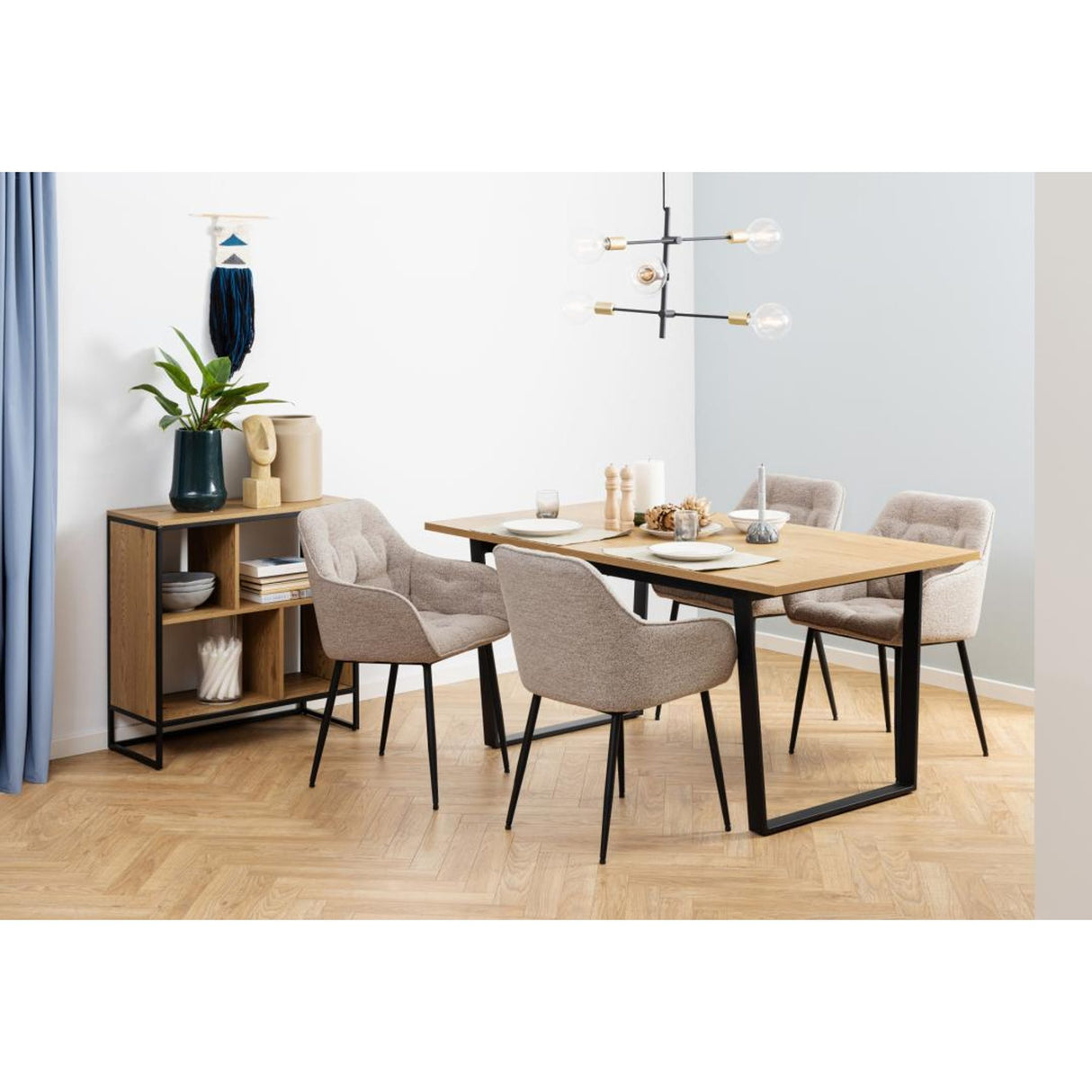 Toulon Matstol med Armstöd Sits Monza tyg Beige