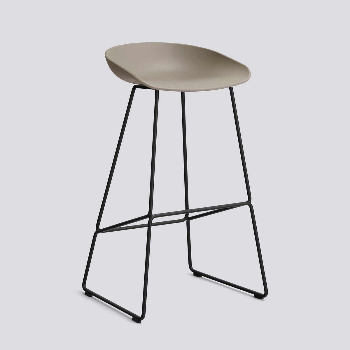 AAS 38 65 cm Barpall Black 2.0, Black – pulverlackerat stål