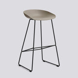 AAS 38 65 cm Barpall Soft brick 2.0, Black – pulverlackerat stål